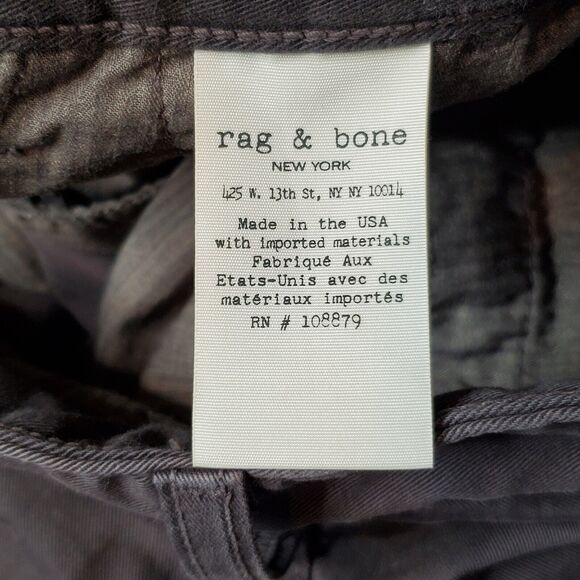 Rag & Bone Men's Size 28X34 Standard Issue Khaki Fit 2 Slim Leg Gray - Picture 7 of 9